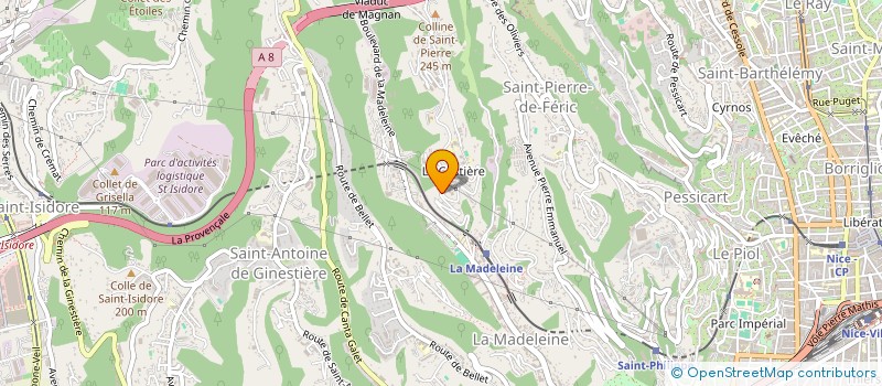 localisation de l'entreprise MG INVEST à NICE