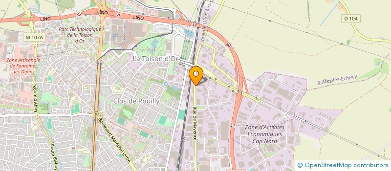 localisation de l'entreprise MG INVEST  DIJON