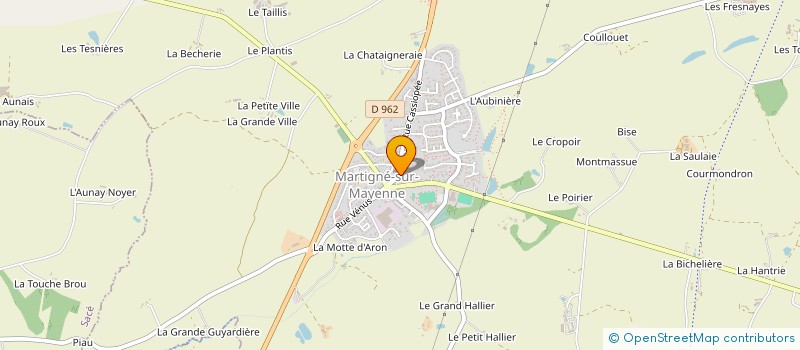 localisation de l'entreprise MG'L COIFFURE  MARTIGNE-SUR-MAYENNE