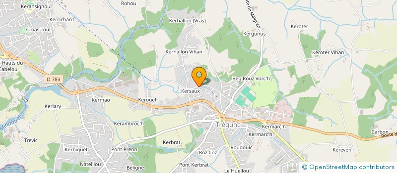 localisation de l'entreprise MG MENUISERIE CHARPENTE  TREGUNC