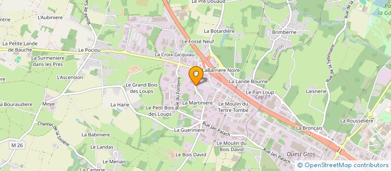 localisation de l'entreprise MG MOREAU à COUERON