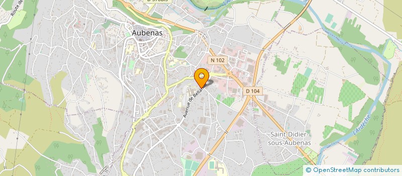 localisation de l'entreprise MG OPTIC à AUBENAS