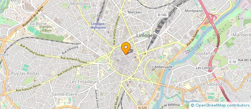 localisation de l'entreprise MG OPTIQUE à LIMOGES
