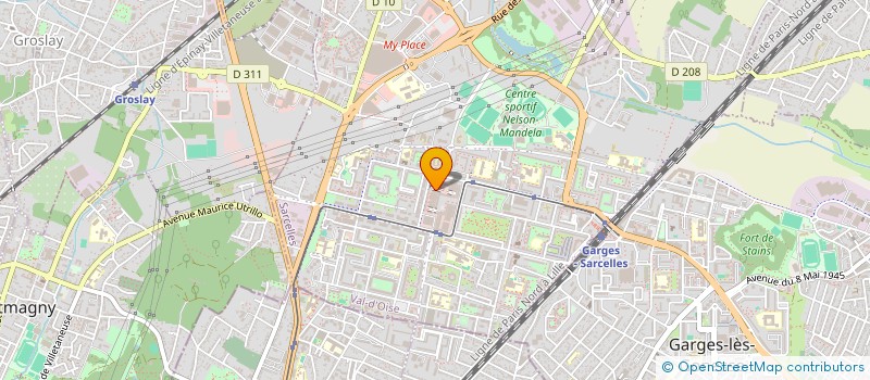 localisation de l'entreprise MG PARIS  SARCELLES