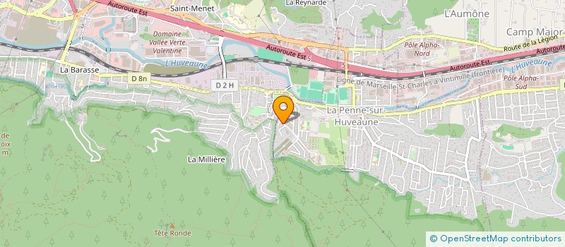 localisation de l'entreprise MG PATIO  LA PENNE-SUR-HUVEAUNE