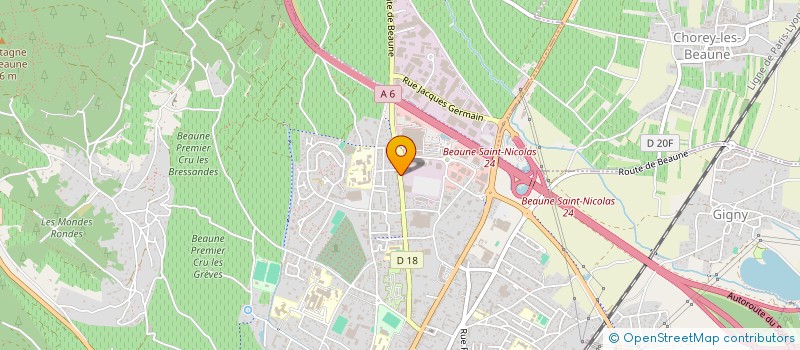 localisation de l'entreprise MG PRESTATIONS à BEAUNE