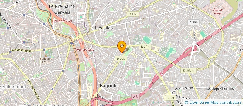 localisation de l'entreprise MG PROD  BAGNOLET