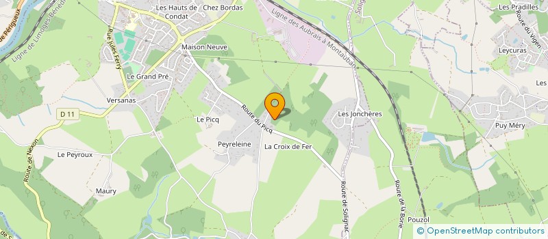 localisation de l'entreprise MG PRODUCTION à CONDAT-SUR-VIENNE