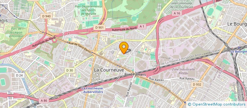 localisation de l'entreprise MG SERVICE BATIMENT à LA COURNEUVE