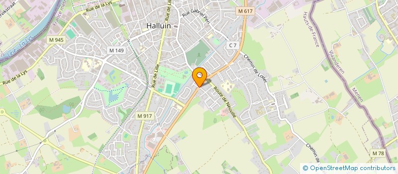 localisation de l'entreprise MG SERVICES  HALLUIN