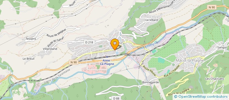 localisation de l'entreprise MG TARENTAISE  AIME-LA-PLAGNE