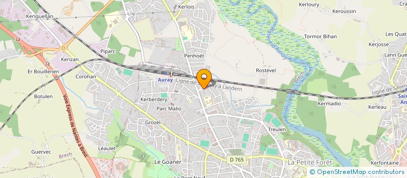 localisation de l'entreprise MG TAXI CAMORS à AURAY