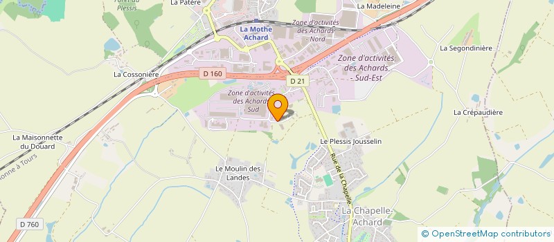 localisation de l'entreprise MG - TECH à LES ACHARDS