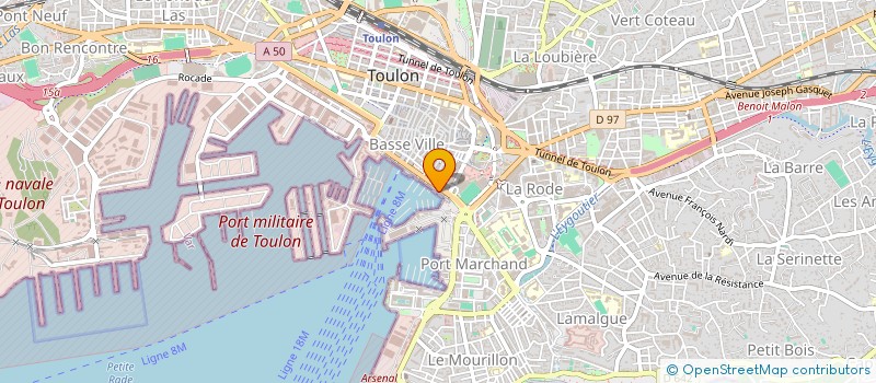 localisation de l'entreprise MG TOULON à TOULON