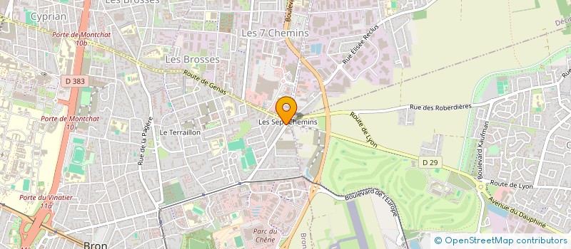 localisation de l'entreprise MG TRANS' à BRON