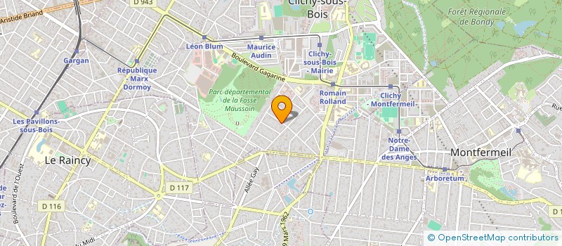 localisation de l'entreprise MG TRANSFER à CLICHY-SOUS-BOIS