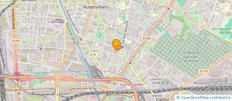 localisation de l'entreprise MG TRANSPORT PRIVE  AUBERVILLIERS