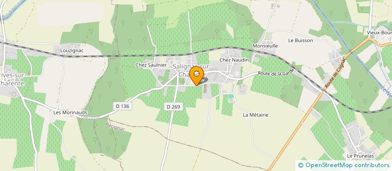 localisation de l'entreprise MG TRAVAUX OCEAN  SALIGNAC-SUR-CHARENTE