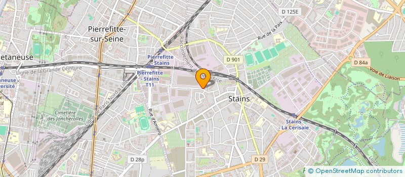 localisation de l'entreprise MG2L INGENIERIE à STAINS