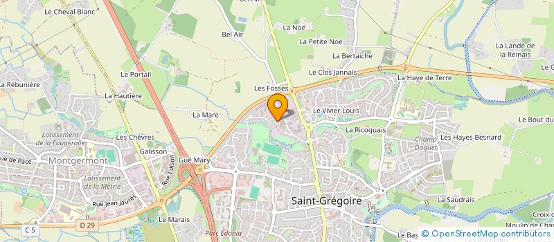localisation de l'entreprise MG3  SAINT-GREGOIRE