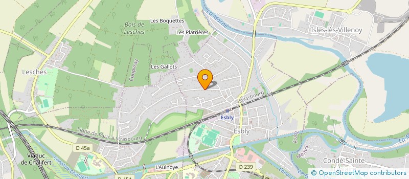 localisation de l'entreprise MG3E CONSEIL à ESBLY