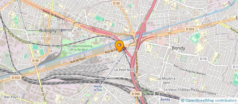 localisation de l'entreprise MGA à NOISY-LE-SEC