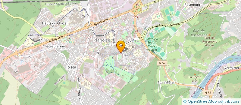 localisation de l'entreprise MGA 64  BESANCON