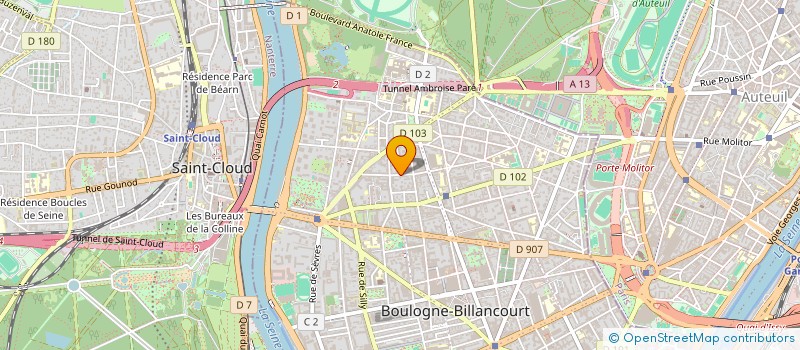localisation de l'entreprise MGA 92 à BOULOGNE-BILLANCOURT