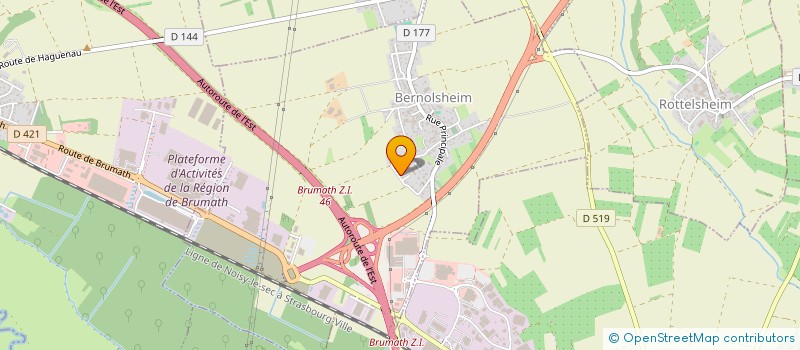 localisation de l'entreprise MGA CONSEILS  BERNOLSHEIM