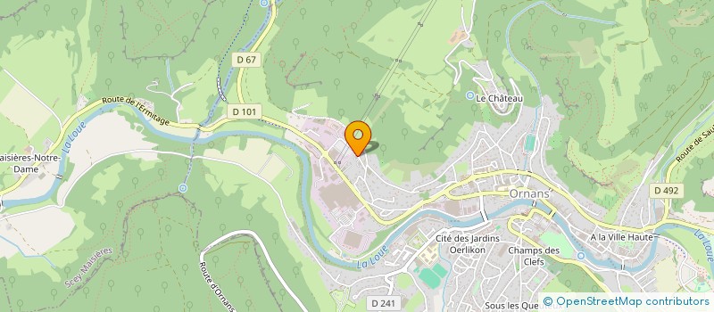 localisation de l'entreprise MGA PRECISION à ORNANS