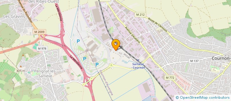 localisation de l'entreprise MGA RHONALP  COURNON-D'AUVERGNE