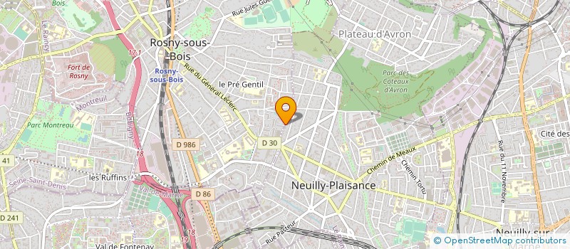 localisation de l'entreprise MGA SERVICES à ROSNY-SOUS-BOIS