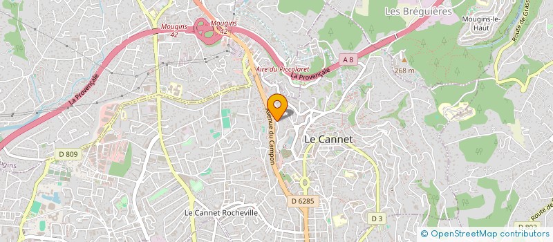 localisation de l'entreprise MGAP à LE CANNET