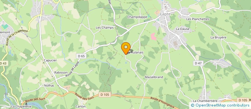 localisation de l'entreprise MGB  LAPTE