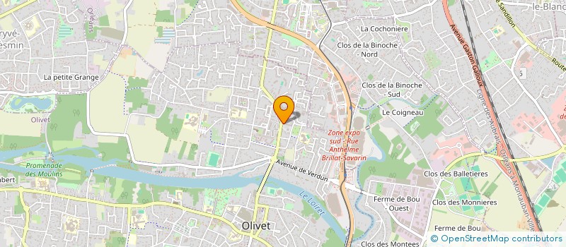 localisation de l'entreprise MGB à OLIVET