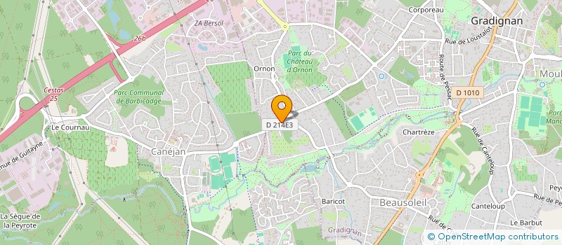 localisation de l'entreprise MGB  GRADIGNAN