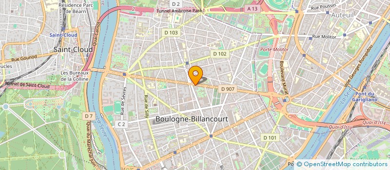 localisation de l'entreprise MGB FAST FOOD à BOULOGNE-BILLANCOURT