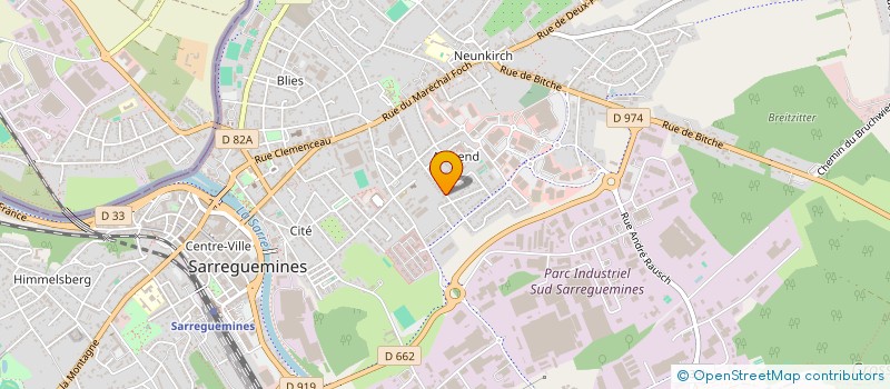 localisation de l'entreprise MGB SARL MECANIQUE GENERALE à SARREGUEMINES