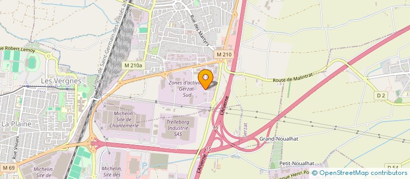 localisation de l'entreprise MGC  GERZAT