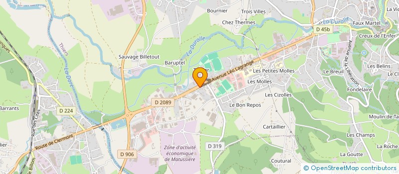 localisation de l'entreprise MGC  THIERS