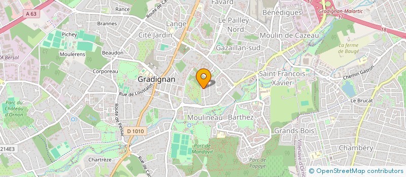localisation de l'entreprise MGC BOX SAINT ANDRE à GRADIGNAN