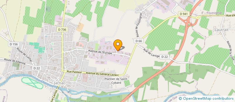 localisation de l'entreprise MGC INVEST à JARNAC