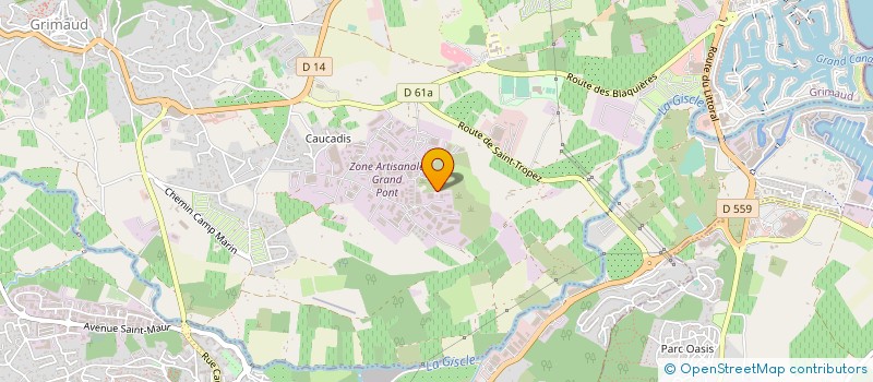 localisation de l'entreprise MGC MARBRE ET GRANIT CARLUCCI à GRIMAUD