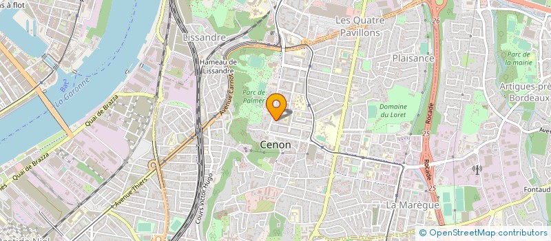 localisation de l'entreprise MGCP33 à CENON