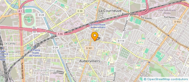 localisation de l'entreprise MGD à LA COURNEUVE