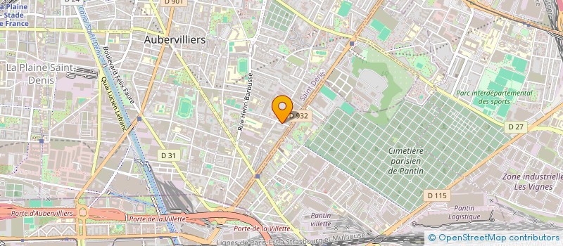 localisation de l'entreprise MGD HOLDING  AUBERVILLIERS