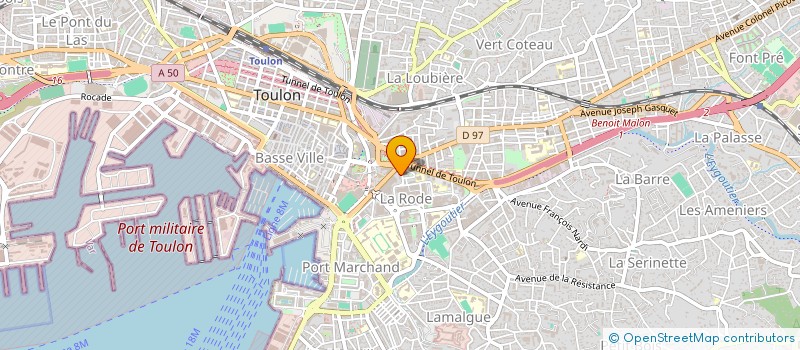 localisation de l'entreprise MGDF MUTUELL GESTION DEFENSE à TOULON