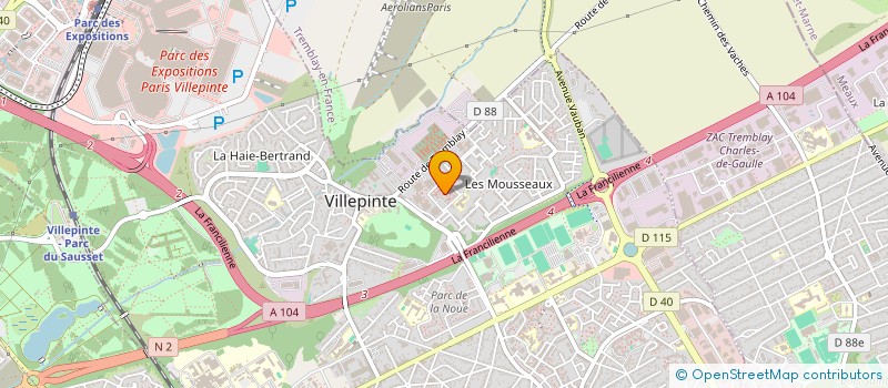 localisation de l'entreprise MGE CONSTRUCTION à VILLEPINTE