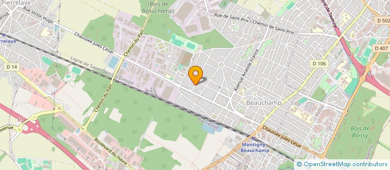 localisation de l'entreprise MGE INVEST  BEAUCHAMP