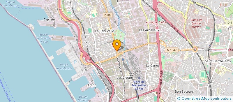 localisation de l'entreprise MGF à MARSEILLE